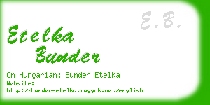 etelka bunder business card